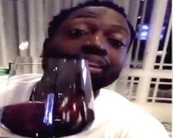 Dwyane Wade consuming alcohol